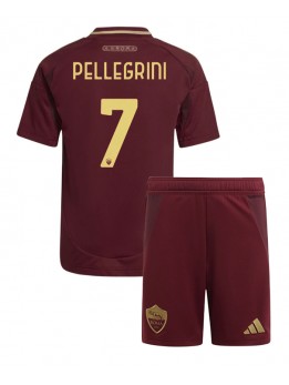 Billige AS Roma Lorenzo Pellegrini #7 Hjemmedraktsett Barn 2024-25 Kortermet (+ Korte bukser)